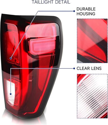 Taillight Compatible with 2019-2025 GMC Sierra 1500/2500HD/3500HD, Sierra 1500 PRO/SLE/Elevation Halogen Rear Tail Light Assembly (Red Outer) Right Passenger Side, Replace GM2801309 84968737 in Kuwait