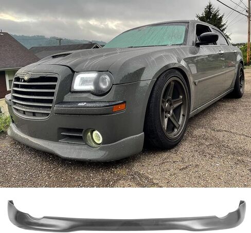 FreeMotor802 Front Pumper Lip Splitter ، مناسب لعام 2005-2010 Chrysler 300 ، نمط VIP غير مصقول Pu Air Dam Dam Chin spoiler Underbody Front Lip Spoiler Lower Guard Guard Trim in Saudi Arabia