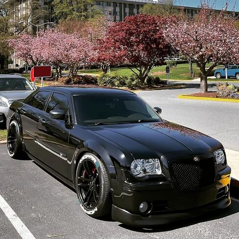 FreeMotor802 Front Pumper Lip Splitter ، مناسب لعام 2005-2010 Chrysler 300 ، نمط VIP غير مصقول Pu Air Dam Dam Chin spoiler Underbody Front Lip Spoiler Lower Guard Guard Trim in Saudi Arabia