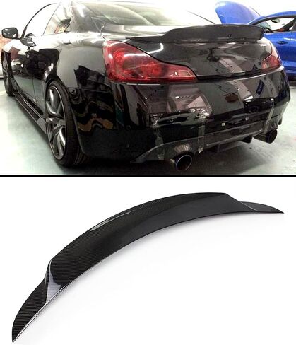 ألياف الكربون JDM Duckbill High Kick Strunk Trunk Spoiler متوافق مع 2008-2015 G37 Q60 2 Door Coupe in Saudi Arabia