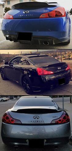 ألياف الكربون JDM Duckbill High Kick Strunk Trunk Spoiler متوافق مع 2008-2015 G37 Q60 2 Door Coupe in Saudi Arabia