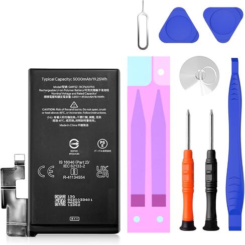 SHENMZ Pixel 8 pro Battery, 5050mAh High Capacity New 0 Cycle Replacement Battery for HTC Google Pixel 8 Pro Model GUKD8 GC3VE PN:Google G949-00704-01 with Repair Tool Kits in Saudi Arabia