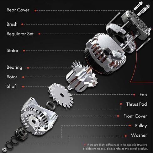A-Premium Copatived متوافق مع Ford Mustang 2011 2012 2013 2014 5.0L ، ناقل حركة يدوي ، 12V 150A 6-GROOVE CLUTCH PROMLEY ، استبدل# BR3T10300KC ، 1042102942 in Saudi Arabia
