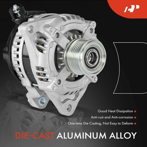 A-Premium Copatived متوافق مع Ford Mustang 2011 2012 2013 2014 5.0L ، ناقل حركة يدوي ، 12V 150A 6-GROOVE CLUTCH PROMLEY ، استبدل# BR3T10300KC ، 1042102942 in Saudi Arabia