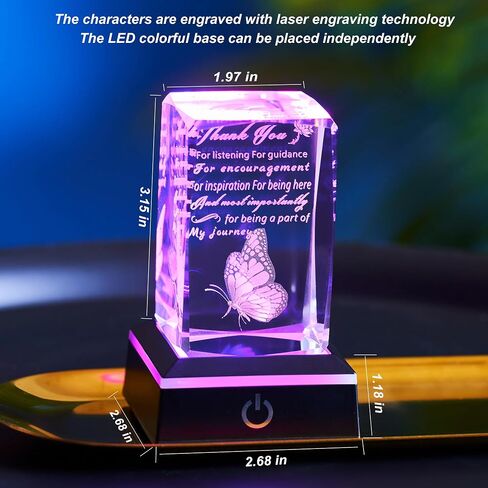 3D Crystal Butterfly Home Home-You ، مناسبة للأصدقاء والمعلمين والزملاء والنساء والصديقات والأخوات ، ولوحة زخرفة سطح المكتب in Saudi Arabia