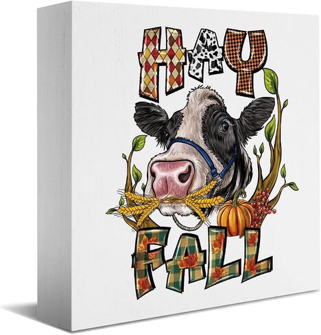 Hey Fall Decor for Home, Fall Pumpkin Decorations for Kitchen, Autumn Thanksgiving Decor, Autumn Holiday Decorations 5 x 5 inches in Kuwait