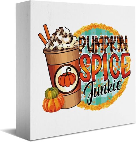 Hey Fall Decor for Home, Fall Pumpkin Decorations for Kitchen, Autumn Thanksgiving Decor, Autumn Holiday Decorations 5 x 5 inches in Kuwait