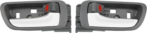 Gledewen Interior Door Handles Set 2PCS, Front Inside Left Driver & Right Passenger Side Grey Handle with Chrome Lever, Compatible with Toyota Camry 2002-2006, Replaces# 6920633040, 6920533040 in Saudi Arabia