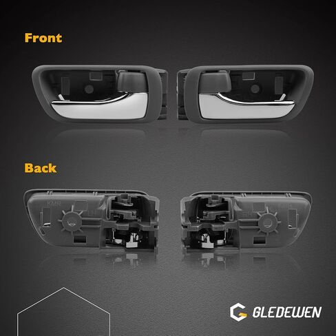 Gledewen Interior Door Handles Set 2PCS, Front Inside Left Driver & Right Passenger Side Grey Handle with Chrome Lever, Compatible with Toyota Camry 2002-2006, Replaces# 6920633040, 6920533040 in Saudi Arabia