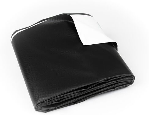 Trabboard Tarps معاد تشغيل قماش القنب فينيل - لوحة إعلانية غير مطبوعة - أسود/أبيض (16 × 48) in Kuwait