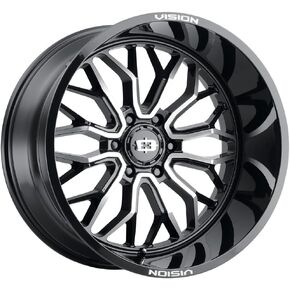 Vision 402 Riot 18x9 6x5.5" -12mm Black/Machined Wheel Rim 18" Inch in Kuwait