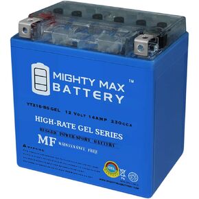 Mighty Max Max Battery YTX16-BS Gel Battery Prategy for FTH16-BS-1 ، FTZ16-BS-1 in Saudi Arabia