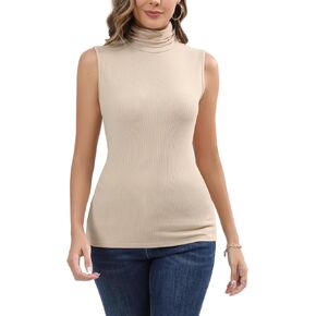 Enjoyoself Womens Classic Sleeveless Turtleneck Rib Knit Cotton Sweater Vest in Kuwait