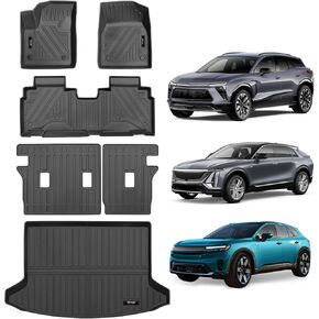 مخصصة لعام 2023 2024 2025 تشيفي بليزر EV (وليس السترة)/هوندا Prologue/Cadillac Lyriq Floor Mats Trunk Trunk Cargo and Backrest Mat All Advalse TPE (لـ 23-25 Chevy Blazer EV) in Kuwait