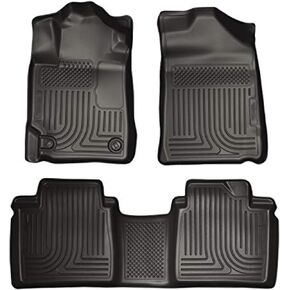 Husky Liners Weatherbeater Floor Hats | يناسب 2007 - 2011 تويوتا كامري | الصف الأمامي والثاني ، 3 -PC أسود - 98511 in Saudi Arabia