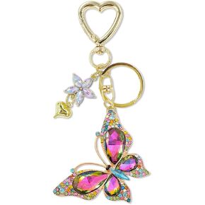 Cute Charms Keychains For Women - Purse Keyring Butterfly Purse Charm Handbags Lovely Accessories Heart Clasp in Saudi Arabia