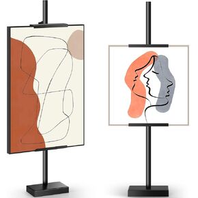 الحامل القابل للضبط منضدة الحامل - يحمل إطارات تصل إلى 28.5 بوصة - حامل إطار الصورة المعدنية الشاقة للرسومات القماشية والأعمال الفنية والعلامات وشهادات عرض (أبيض) in Kuwait