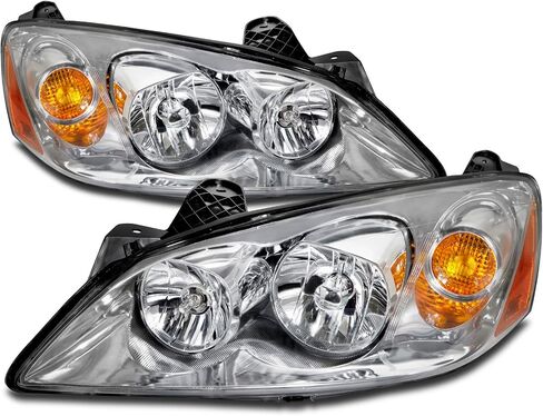 HEADLIGHTSDEPOT Chrome Housing Halogen Headlight Compatible with Pontiac G6 2005-2010 Includes Left Driver and Right Passenger Side Headlamps in Saudi Arabia