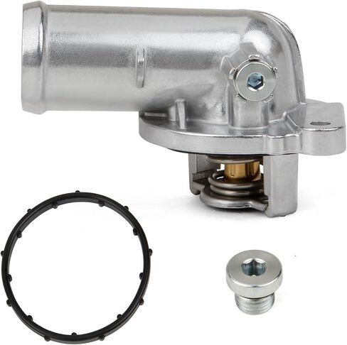 MITZONE Upgrade Aluminium Thermostat Housing Assembly Compatible with Dodge Durango Grand Cherokee 2011-2015 Wrangler JK 2012-2018 Replace 902-852 5184651AG 5184651AH in Saudi Arabia