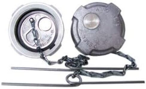 AUTOMANN Truck Fuel Cap, Silver, Stainless Steel, 2-1/2in, Twist-On in Saudi Arabia