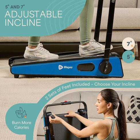 LifePro Portable Walking Pad Treadmill & Under Desk Treadmill for Home Office - Sleek Walking Treadmills for Home Use, 5'4" User Height - 3.6 MPH Max Speed, Remote Control, 198 Lbs Weight Capacity in Saudi Arabia