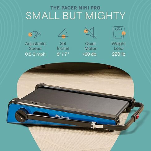 LifePro Portable Walking Pad Treadmill & Under Desk Treadmill for Home Office - Sleek Walking Treadmills for Home Use, 5'4" User Height - 3.6 MPH Max Speed, Remote Control, 198 Lbs Weight Capacity in Saudi Arabia