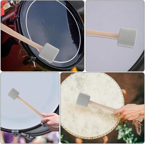 Toyvian 2 Pairs Snare Drum Hammer Bass Drum Sticks Xylophone Mallets Marching Band Drum Mallet Marching Tenor Sticks Bass Accessories Musical Instrument Drum Sticks Major Eva Foam Tool in Saudi Arabia