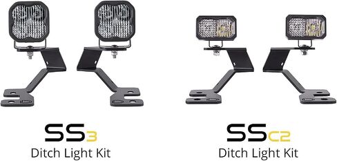Diode Dynamics Stage Series Backlit Ditch Light Kit متوافق مع Ford Bronco Sport 2021-2025 ، C2 1.0 Sport Yellow Combo in Saudi Arabia