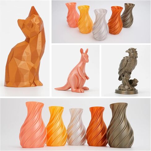 حزمة خيوط eSUN Silk Magic PLA 1.75 مم، خيوط طابعة ثلاثية الأبعاد من الحرير ثنائي اللون، 200 جم × 4 بكرات، خيوط تغيير لون الطباعة ثلاثية الأبعاد، أسود أرجواني + أسود ذهبي + أسود أخضر + أسود أحمر in Kuwait