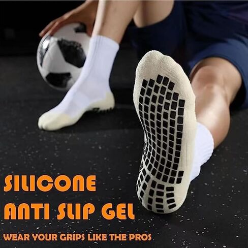 Non-Slip Ankle Crew Socks with Grippers for Men and Women in Saudi Arabia