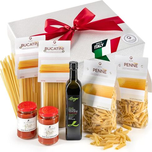 Gusta Italian Gift Basket in Deluxe Packaging - Made in Italy - Holiday Gift for Birthdays, Families, Clients, Parties, Housewarming, Client Thank You & Sympathy Gift Baskets in Saudi Arabia