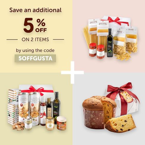 Gusta Italian Gift Basket in Deluxe Packaging - Made in Italy - Holiday Gift for Birthdays, Families, Clients, Parties, Housewarming, Client Thank You & Sympathy Gift Baskets in Saudi Arabia