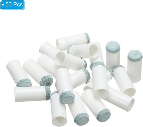 PATIKIL 9mm Pool Cue Tips, 50Pcs Slip-On Billiard Cue Stick Tips Replacement for Pool Cues and Snooker, White Green in Saudi Arabia