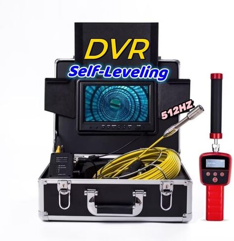 Sewer Camera witn Locator, SYANSPAN Sewer Camera 1200TVL Drain Camera 512Hz Transmitter 9" 1080P HD Monitor DVR with Self Leveling, Waterproof LED Lights for Plumbing Camera (20M/65ft) in Saudi Arabia