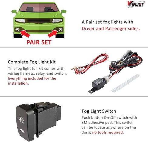WJ30-0082S-09 Series for [2005-2006] CRV Clear Lens Fog Lights + Wiring Kit Set in Saudi Arabia