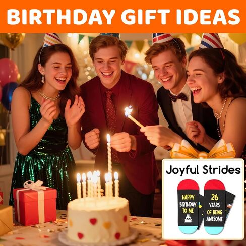 Zmart 26th Birthday Gifts Ideas for Men - 26th Birthday Gifts for Him Her, Socks for 26 Year Olds, Best Gifts for 26 Year Old Man Woman in Kuwait
