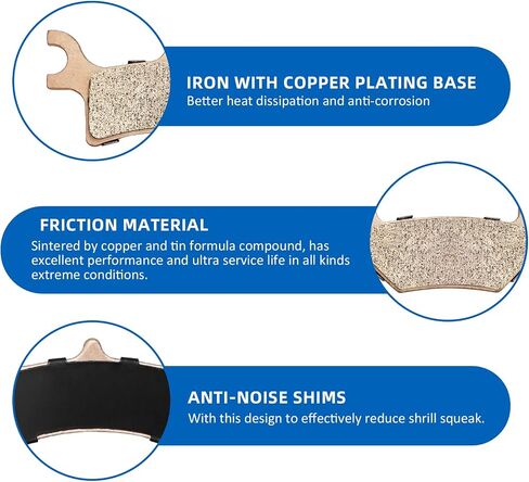 Sintered Brake Pads Front Rear for Polaris Sportsman 700 600 450 500 400 Scrambler 500 Magnum 325 330 500 Trail Blazer 250 330 Trail Boss 330 Xpedition 325 425 in Saudi Arabia