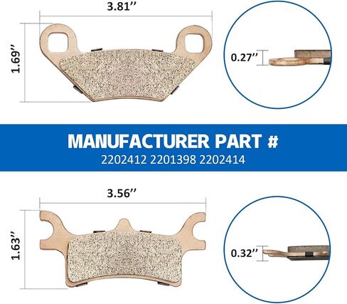 Sintered Brake Pads Front Rear for Polaris Sportsman 700 600 450 500 400 Scrambler 500 Magnum 325 330 500 Trail Blazer 250 330 Trail Boss 330 Xpedition 325 425 in Saudi Arabia