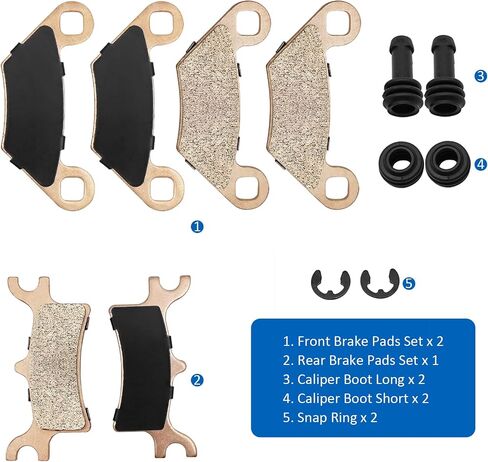 Sintered Brake Pads Front Rear for Polaris Sportsman 700 600 450 500 400 Scrambler 500 Magnum 325 330 500 Trail Blazer 250 330 Trail Boss 330 Xpedition 325 425 in Saudi Arabia