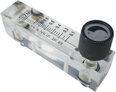 1Pcs 0.1-1LPM LZM-4T Acrylic Panel Panel Air Flowmeter Rotameter with Control Valve Push in Fit 6mm OD Tube in Saudi Arabia