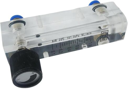 1Pcs 0.1-1LPM LZM-4T Acrylic Panel Panel Air Flowmeter Rotameter with Control Valve Push in Fit 6mm OD Tube in Saudi Arabia