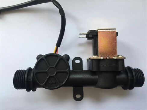 1PCS G1/2 Water Flow Sensor + Solenoid Valve, Plastic One Valve 1-30L/Min in Saudi Arabia