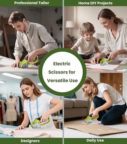 مقص كهربائي لاسلكي، قاطع صندوق من الورق المقوى عالي التحمل، قاطع دوار كهربائي قابل لإعادة الشحن مع قفل أمان وإضاءة LED للنسيج أو السجاد أو الورق أو الجلد، برتقالي in Kuwait