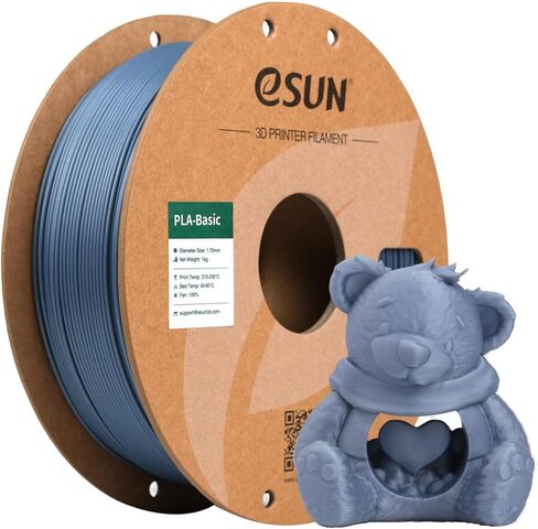 eSUN High Speed PLA Filament 1.75mm, 1KG Spool (2.2 LBS) Fast Printing 3D Printer PLA Filament,Designed for Fast Printing, Silver in Saudi Arabia