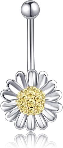 Butterfly Belly Button Ring Dangle 925 Sterling Silver Hypoallergenic Piercing Body Navel Rings Sexy Belly Button Jewelry Gifts for Women (14G) in Saudi Arabia