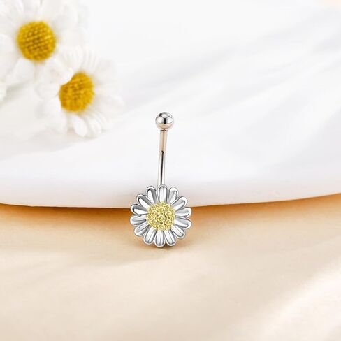 Butterfly Belly Button Ring Dangle 925 Sterling Silver Hypoallergenic Piercing Body Navel Rings Sexy Belly Button Jewelry Gifts for Women (14G) in Saudi Arabia