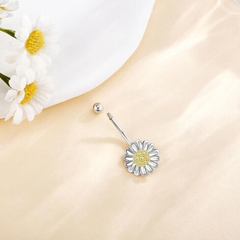 Butterfly Belly Button Ring Dangle 925 Sterling Silver Hypoallergenic Piercing Body Navel Rings Sexy Belly Button Jewelry Gifts for Women (14G) in Saudi Arabia