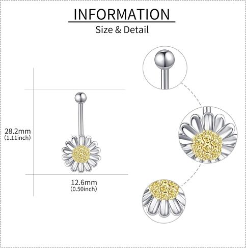 Butterfly Belly Button Ring Dangle 925 Sterling Silver Hypoallergenic Piercing Body Navel Rings Sexy Belly Button Jewelry Gifts for Women (14G) in Saudi Arabia