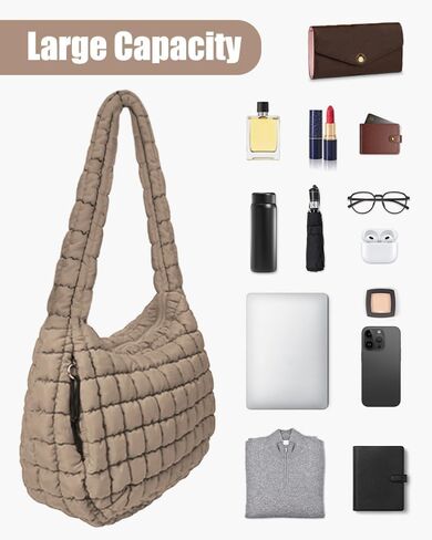 Puffer Tote Bag for Women Large Lightweight Crossbody Shoulder Bag Quilted Puffy Hobo Handbags in Saudi Arabia