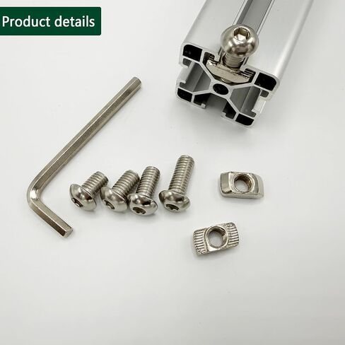 60Pcs 4040 Aluminum Extrusion Hardware Accessories, M8 T Nuts scerws kit for 4040 T Slot Rail Aluminum Extrusion Connectors in Saudi Arabia